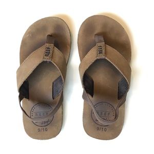 Reef Grom Leather Flip Flops (Toddler Boys)